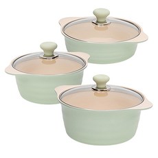 Dream Chef 電磁爐適用Herb鍋具組 3件, 混色, 20cm雙鍋+24cm雙鍋+22cm燉鍋