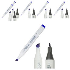 코픽 마카 낱색 100 Black, 6개, 1색