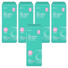 WHITE 消臭護墊, 5包, 加長型(17.5cm), 75片