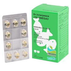 바잇미 반려동물 닥터이너피스 rTG 영양제, 60정, 오메가3, 1개