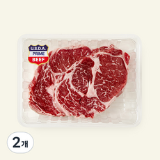 푸드장 미국산 프라임 립아이 등심 스테이크 (냉장), 2개, 600g