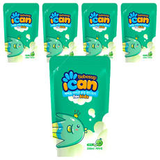 ICAN Bebesup 泡沫洗手乳 哈密瓜香 補充包, 5個, 200ml