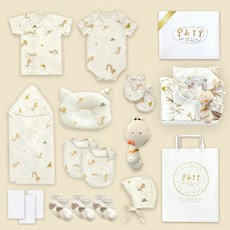 Ikii Eki新生兒有機四季用蛇短袖 15種 出生禮物包裝組+購物袋