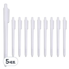 Mungudam 書寫流暢的原子筆 10入, 白色, 5套