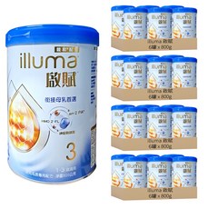 illuma 啟賦 幼兒成長專用配方奶粉 3號 HMO 1~3歲, 800g, 1罐, 24罐