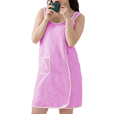 扣環式浴袍, 淺紫色, 1個