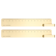 KaCO RUMA 金屬書籤尺, 金色, 2支