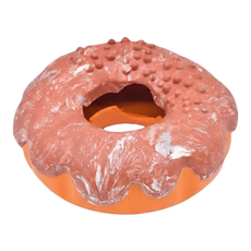 Petopia 拍拖皮婭 寵物天然橡膠超耐咬玩具, 甜甜圈 粉色, 1個