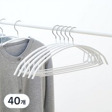 샤바스 논슬립 어깨뿔방지 옷걸이, 화이트, 40개