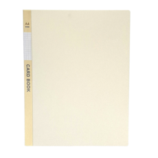 珠友文化 A4 4孔活頁名片本, 台灣製造, PP封面設計, 內附20張內頁, 米色