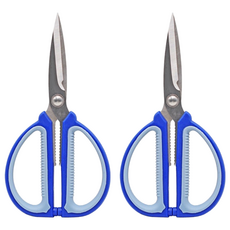 金字塔 白鐵剪刀, 藍色 + 白色, 2支