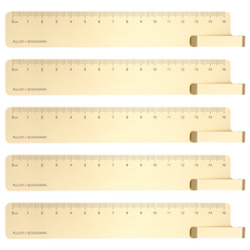 KaCO RUMA 金屬書籤尺, 金色, 5支