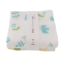 HARADA ORIMONO 原田織物 純棉8層紗布抹布 Set 2條, 28*28cm, 100%純棉, 日本製, 吸水速乾, 藍花, 1組