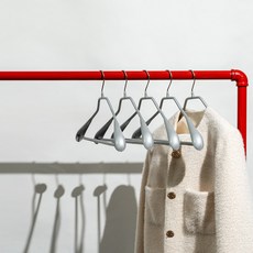 MAWA 正裝用外套防滑衣架 42LS, 銀色, 5個