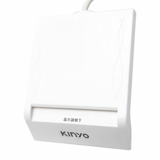Kinyo 1.2m 晶片讀卡機 65 x 16 x 84mm 40g, KCR-6153, 白色, 1個