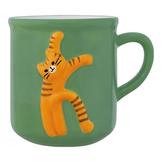 Decole Corporation 陶瓷馬克杯, 橘貓, 1個
