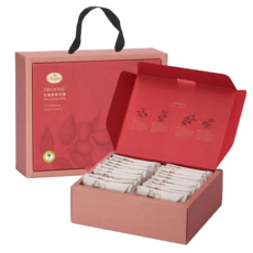 Magnet 曼寧 有機豐康茶禮 附提袋 養生茶禮盒, 有機枸杞明采茶 x 10包 + 有機紅棗補氣茶 x 10包, 1盒