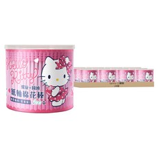 Sanrio 三麗鷗 Hello Kitty 螺旋 + 圓頭紙軸棉花棒, 1箱, 24個裝