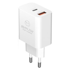 디지지 볼트 PD 25W PPS 2포트 초고속 멀티 충전기, 화이트, 1개