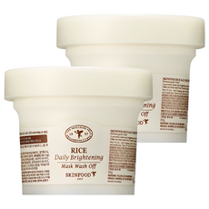 스킨푸드 라이스 데일리 브라이트닝 워시오프 마스크팩 210g, 1개입, 2개