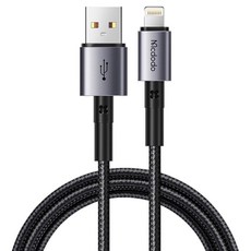 Mcdodo 麥多多 TR USB A型-Lightning 8針 高速充電線, 黑色, 1.8m, 1個