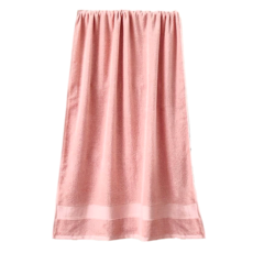 小麥購物 純棉浴巾 400g 棉質 C108 平紋款, 櫻花粉, 2條