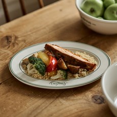 MAISON OBJET Lawrence London 橢圓盤 2件組, 1套, 綠色, 紅色