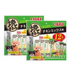 이나바 강아지 야끼사사미, 치킨믹스, 25g, 24개