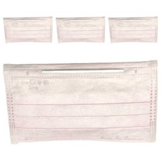 淨新科技 台灣製 成人醫療用平面口罩 17.5 x 9.5cm, 50片, 4盒, 粉色