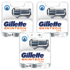 Gillette 吉列 Skintech系列 替換刀頭, 3盒, 4個裝