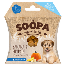 SOOPA 舒趴 幼犬 生機狗點心 營養嘴嚼錠, 香蕉南瓜, 50g, 1盒