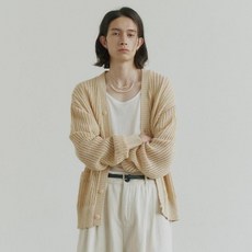 noirer 男款網狀寬鬆版型開襟衫