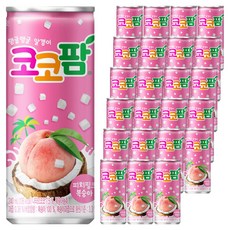 coco palm 水蜜桃椰果飲料 粉色, 240ml, 24罐