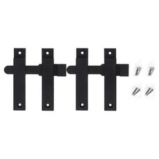 ALLGORR 內開/外開及滑門兩用安全鎖 黑色 + 4入螺絲組, 2套