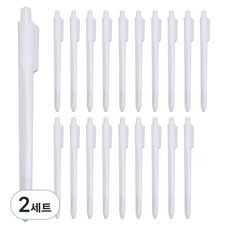 Mungudam 原子筆 20入, 白色, 2套