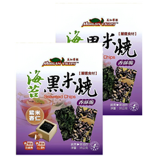 MORGAN VALLEY 美加摩根 海苔脆片 黑米燒 紫米杏仁, 35g, 2包