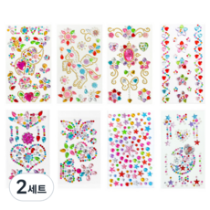 Roilang 工藝用寶石貼紙 獨特8款套組, 2套, 04