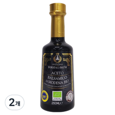 발베로 보르고 델라 바스티아 유기농 모데나 발사믹 식초 3돌체, 2개, 250ml