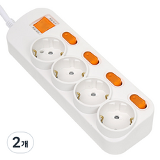 대성 플러스탭 개별 통합형 4구 멀티탭 16A 250V, 4.5m, 2개