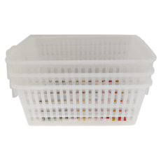 YI SHUIN 亞晨 皇家手提籃, 白色, 3個