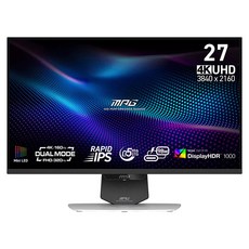 msi 微星 MPG 27" 電競 顯示器 Rapid IPS Mini LED 4K UHD 160Hz DisplayHDR 1000 Type-C MPG 274URDFW E16M
