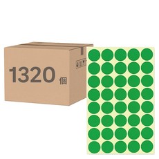 鶴屋 圓形 圓點標籤 151K 淺綠色, 3個, 440個裝