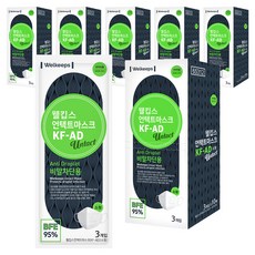 Welkeeps 防飛沫口罩 KF-AD S號, 白色, 30片, 6盒