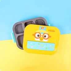 LILFANT Peekaboo Pororo印花附蓋分格餐盤, 混色, 單品