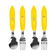 LILFANT Pororo香蕉印花湯匙叉子組, 混色, 2組