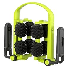 多用途滾輪按摩器, 4軸8輪雙排設計, 3D凸點按摩顆粒, 美化小腿線條, 黑綠色, 1個