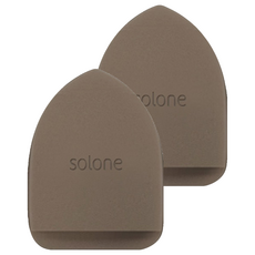 Solone 台灣公司貨 訂製熨斗型指套Q粉撲, 咖色, 2個