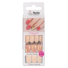 Maket Gamseong 造型美甲貼片組, 底色(8號)花紋(隨機出貨), 1組