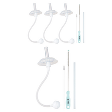 BBTTO 替換用重力球吸管 2入+吸管清潔刷 2入+替換吸管組, 混色, 2組