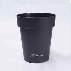 MORIANN 圓形塑膠盆栽 L號 13L, 黑色